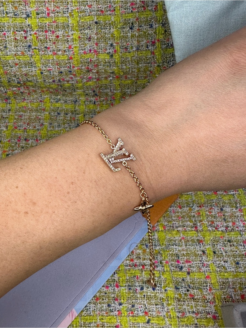 AA great Rose Gold Initial CZ Bracelet - Women's Jewelry